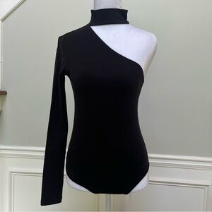 Malibu Bum Asymmetric Black Bodysuit S